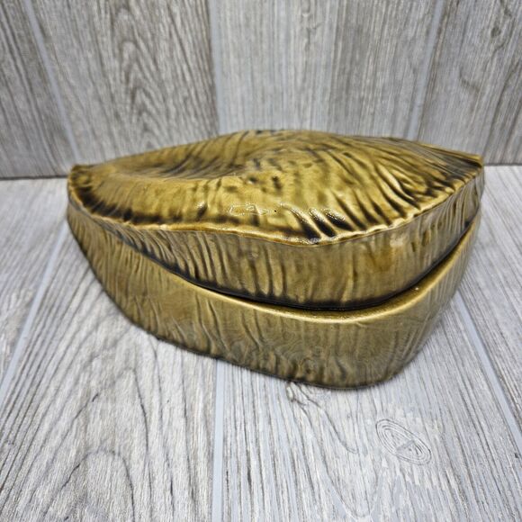 Vintage Arnel's Brazil Brazilian Nut Candy Trinket Dish‎ Lid Ceramic Rare - Picture 2 of 8